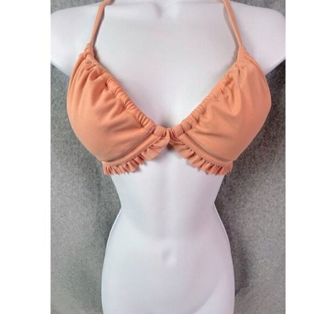 VICTORIAS SECRET BIKINI TOP SIZE L LT PINK